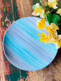 Blue & Grey Hand-painted- Dinner  Plate