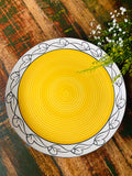 Yellow Handpainted Dinner Plate