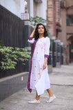 Purple & White Aparajita Dress - NamegStore