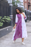 Purple & White Aparajita Dress - NamegStore