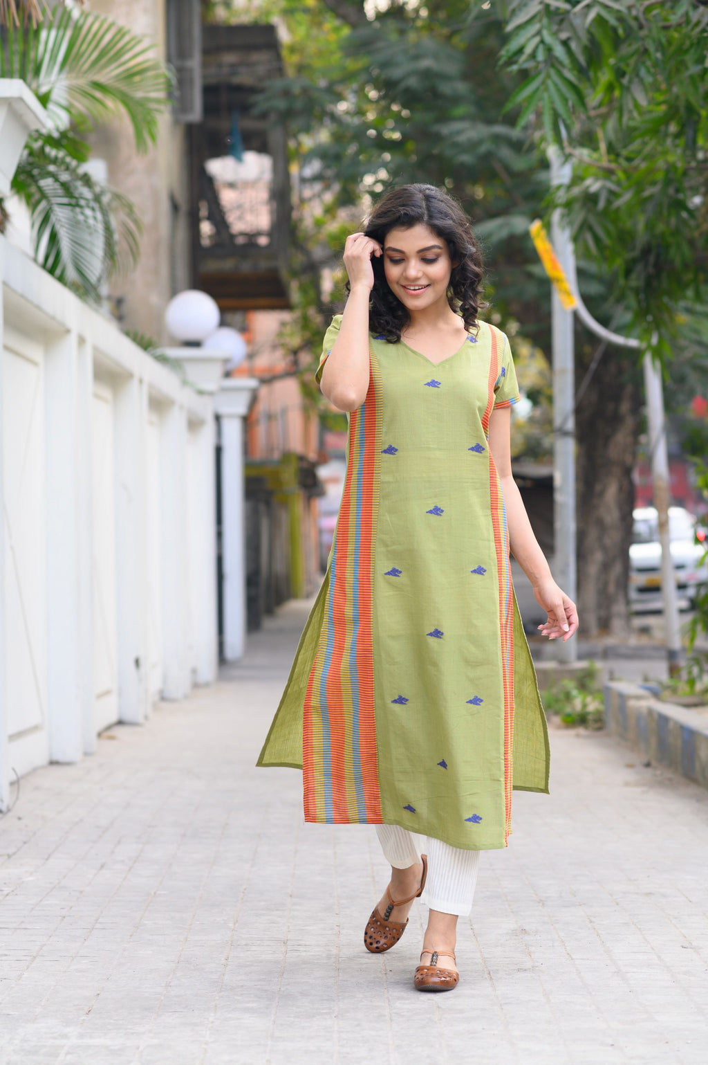 Green Xeuji Kurti - NamegStore