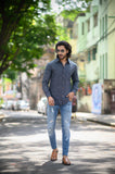 Black Textured Mens Shirt - NamegStore