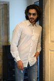White Stripes Men's Shirt - NamegStore