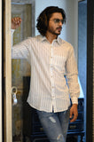 White Stripes Men's Shirt - NamegStore