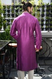 Purple Cotton Silk Kurta - NamegStore