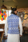Blue Patterned Reversible Jacket - NamegStore