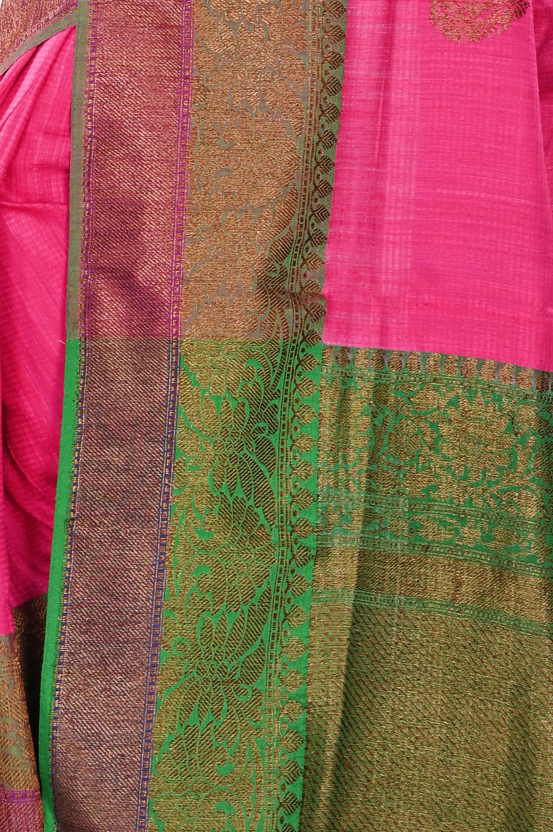 Pink Handwoven Banarasi Saree - NamegStore